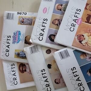 McCall's Craft Baby Doll Clothing Sewing Patterns Bundle NIP